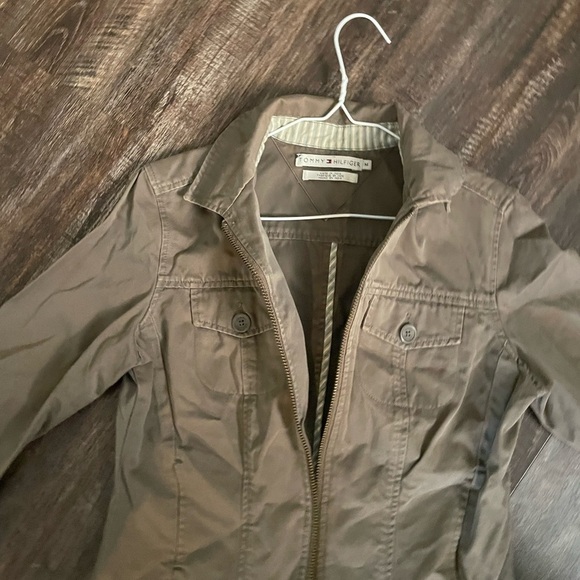 Tommy Hilfiger green motorcycle jacket size medium - Picture 5 of 7
